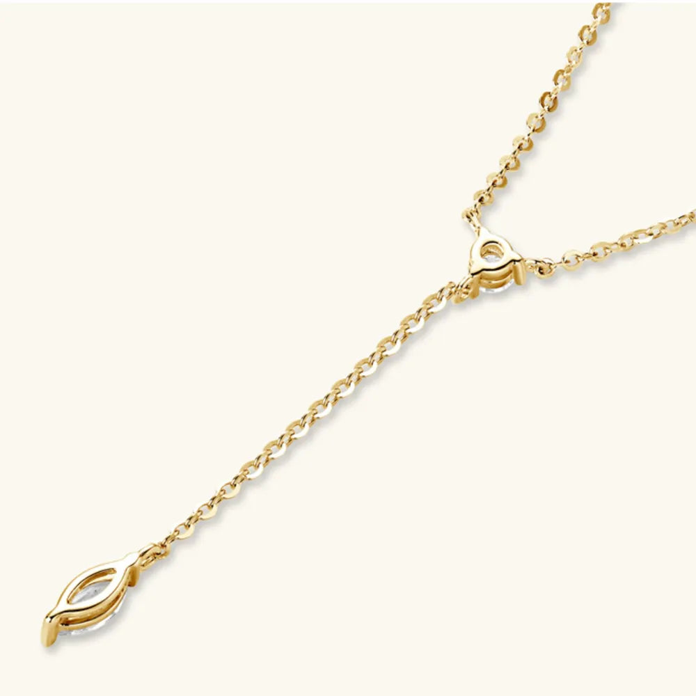 Marquise Moissanite 925 Sterling Silver Necklace