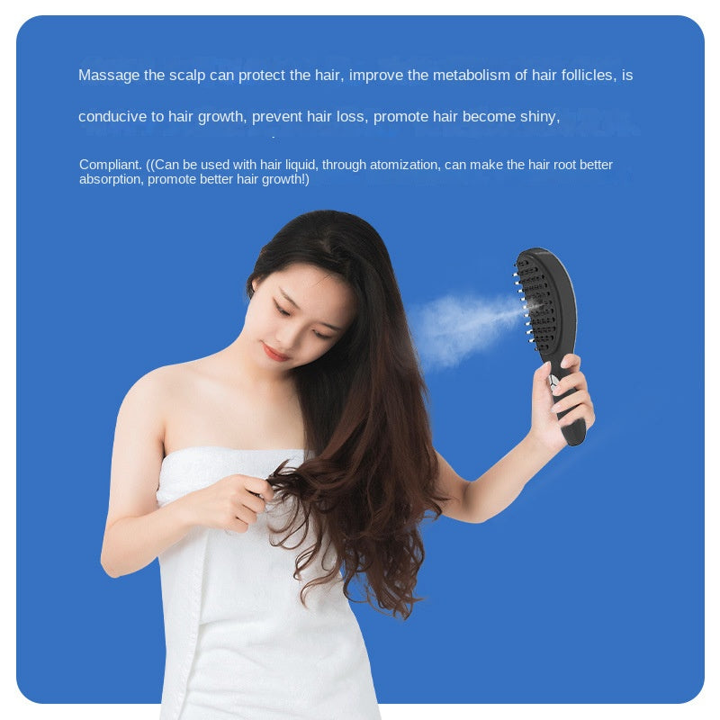 Electric hair generator nano atomization scalp hair care massage comb red blue light